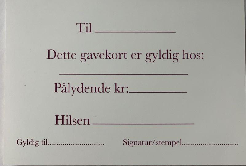 Gavekort