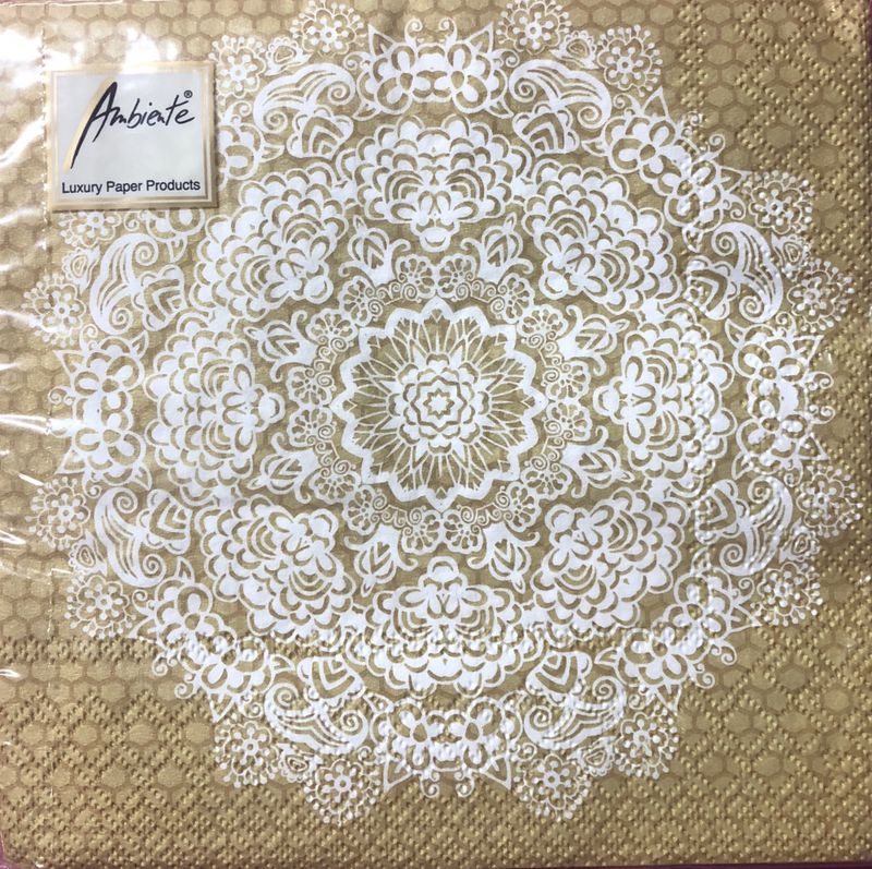 Servietter lunsj Gull motiv 